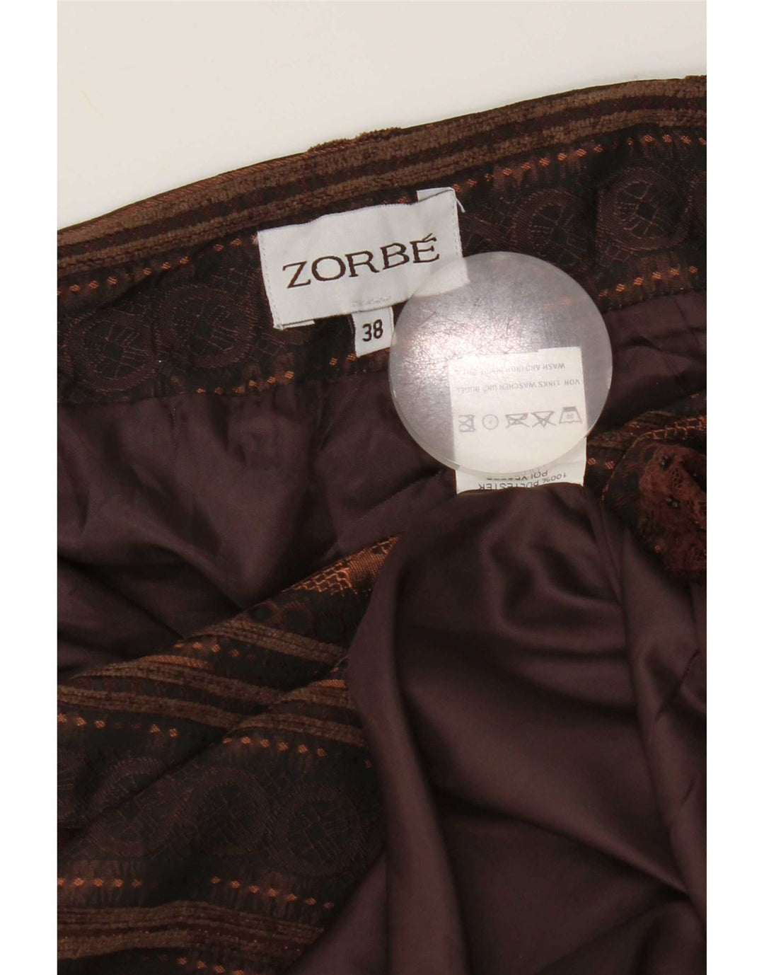 Zorbe Jupe asymétrique à plusieurs niveaux pour femme EU 38 Medium W30 Marron rayé
