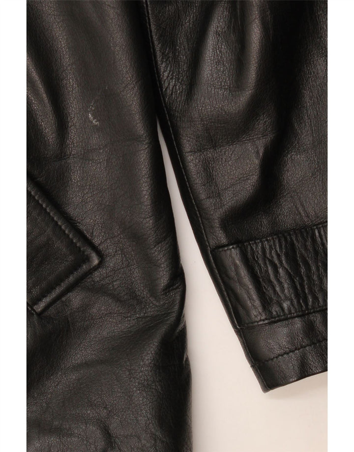 Veste en cuir homme vintage IT 54 2XL Cuir noir