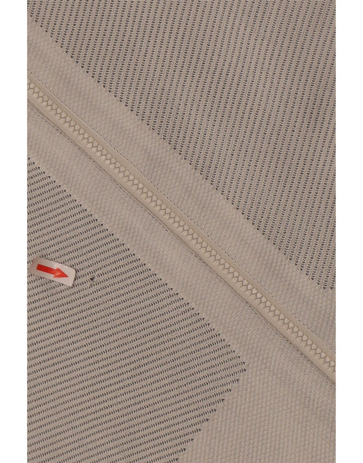 ADIDAS Pull à capuche zippé pour homme Gris moyen à fines rayures