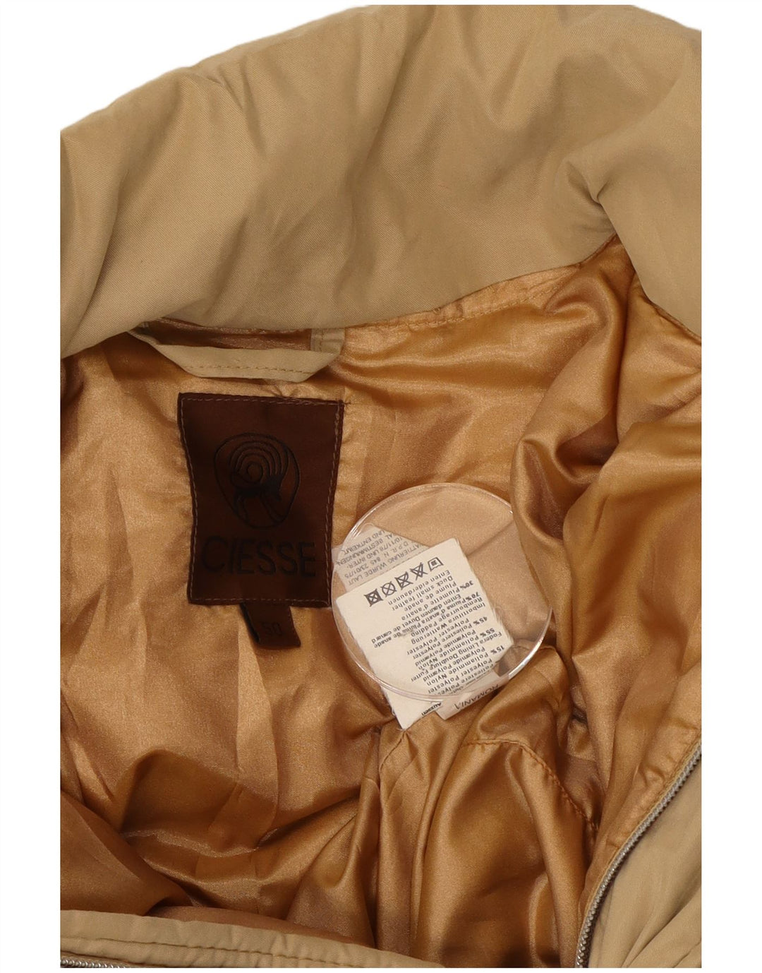 Veste matelassée homme vintage IT 50 Grand Polyester Beige