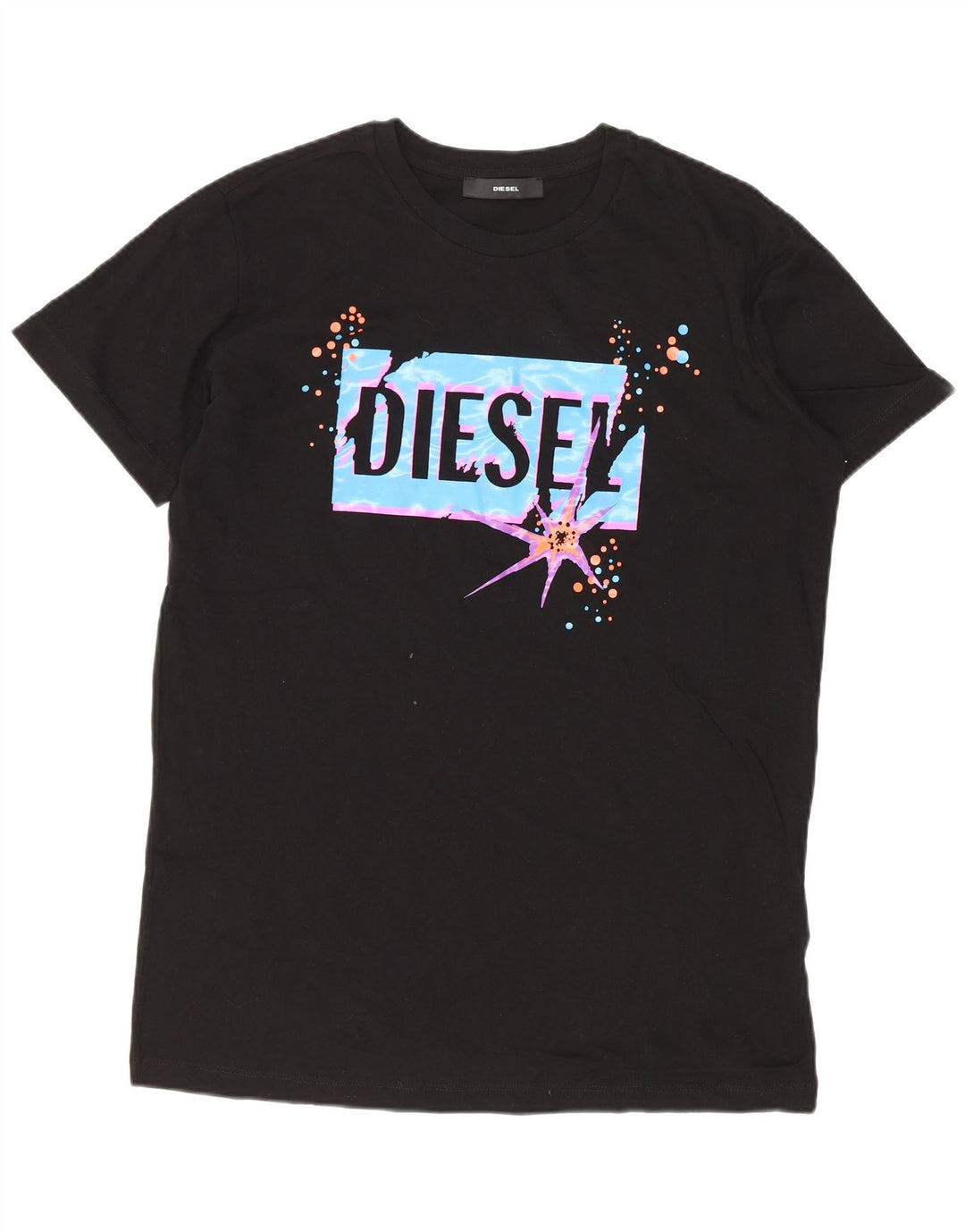 Diesel T-Shirt Graphique Homme Petit Noir Coton