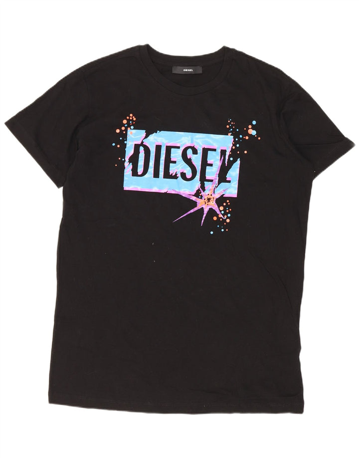 Diesel T-Shirt Graphique Homme Petit Noir Coton