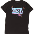 Diesel T-Shirt Graphique Homme Petit Noir Coton