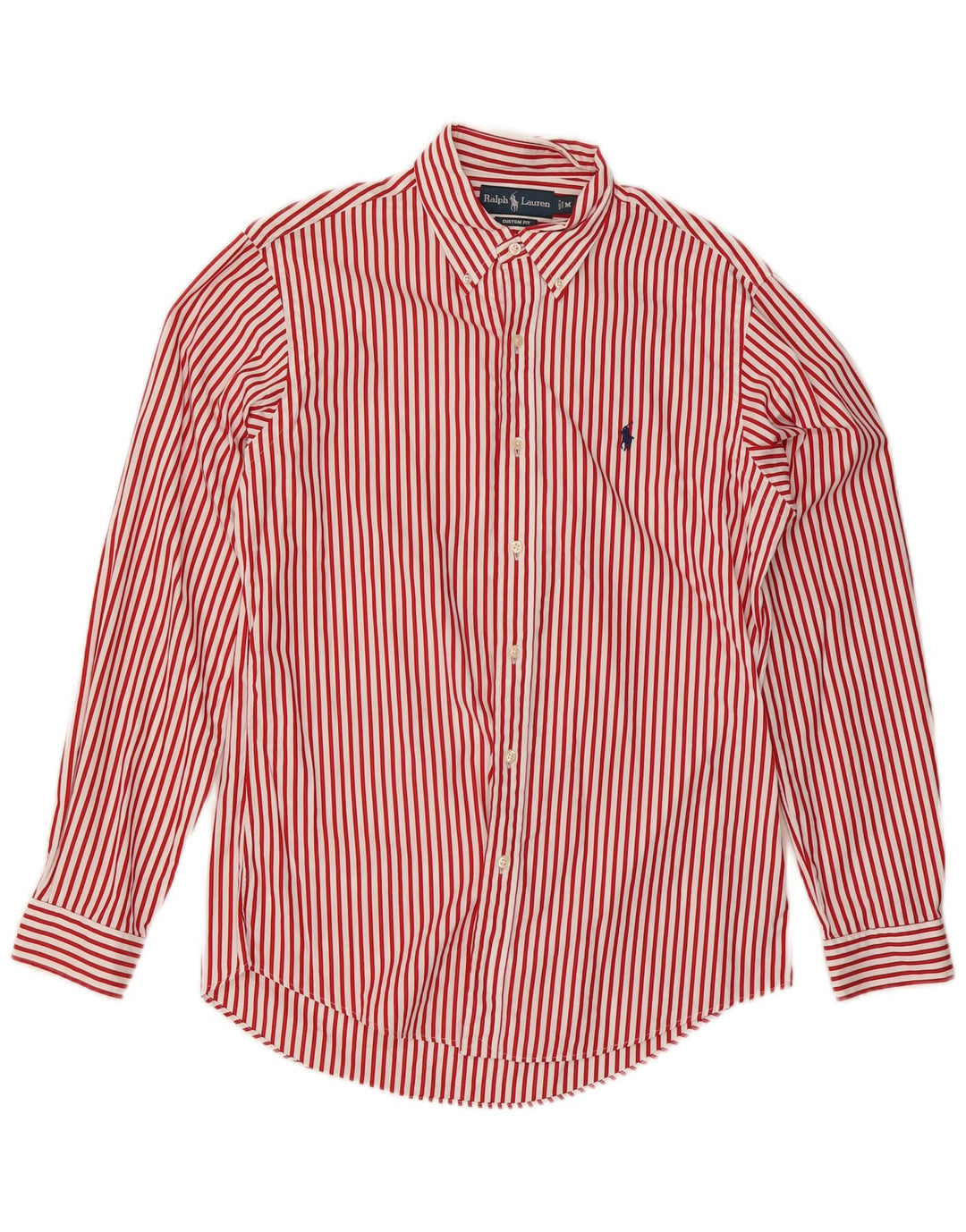 Ralph Lauren Chemise sur mesure pour homme en coton à fines rayures rouge moyen