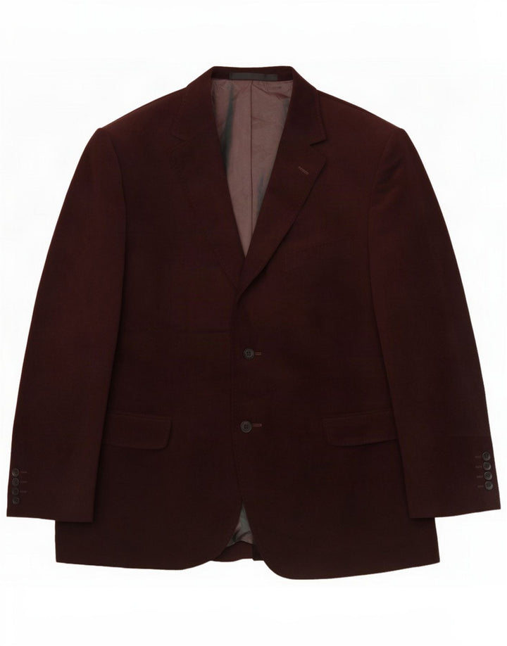 Marks & Spencer Veste blazer courte à 2 boutons pour homme UK 44 XL Marron Polyester