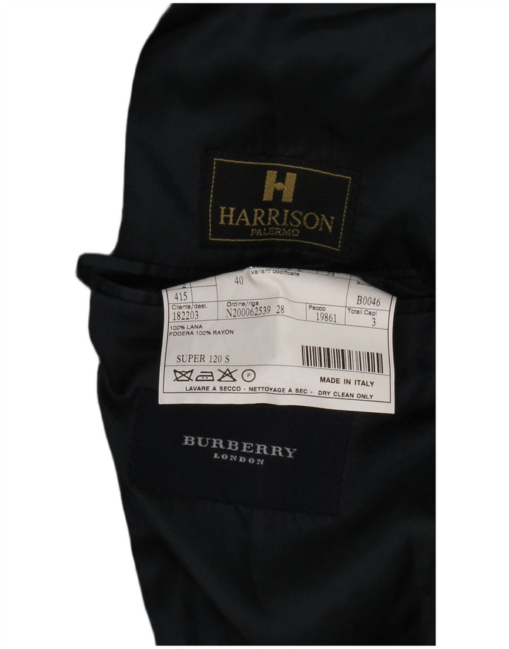 Burberry Veste Blazer 3 Boutons Homme IT 54 Grande Laine Bleu Marine