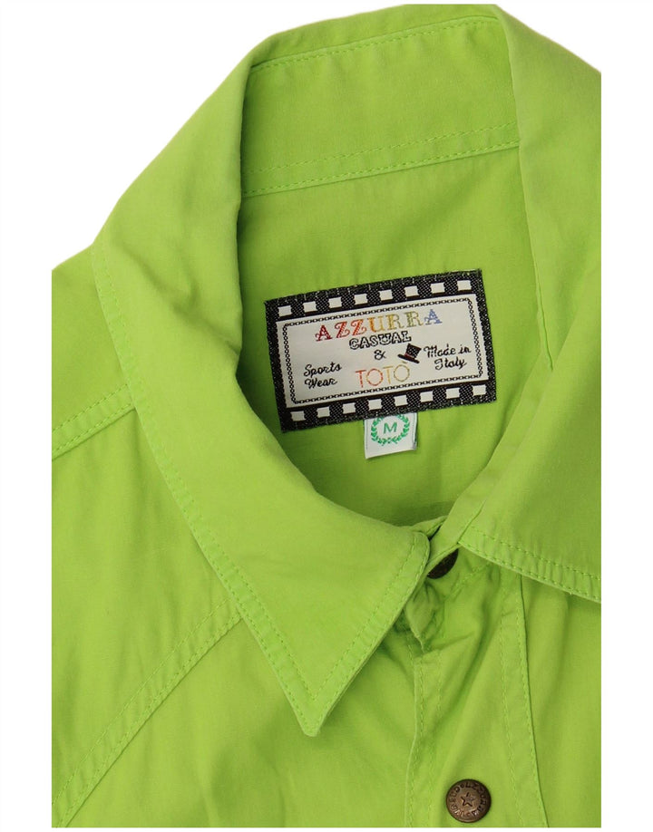 Azzurra Chemise à Manches Courtes Homme Vert Moyen