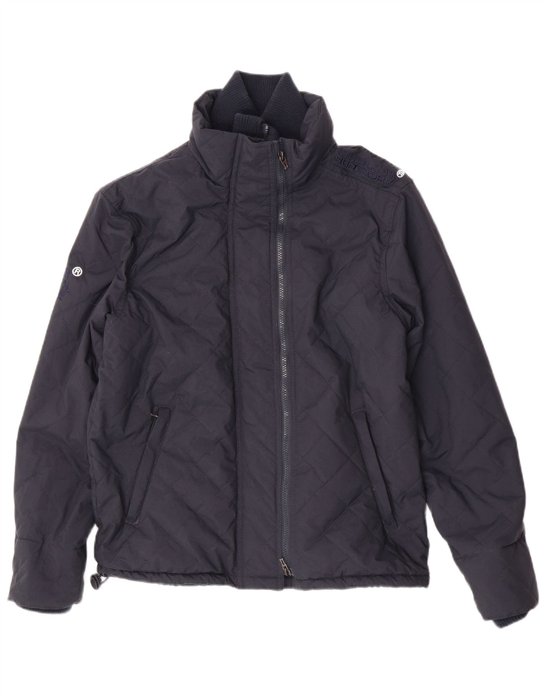Superdry Veste matelassée pour hommes UK 38 Medium Navy Blue Nylon