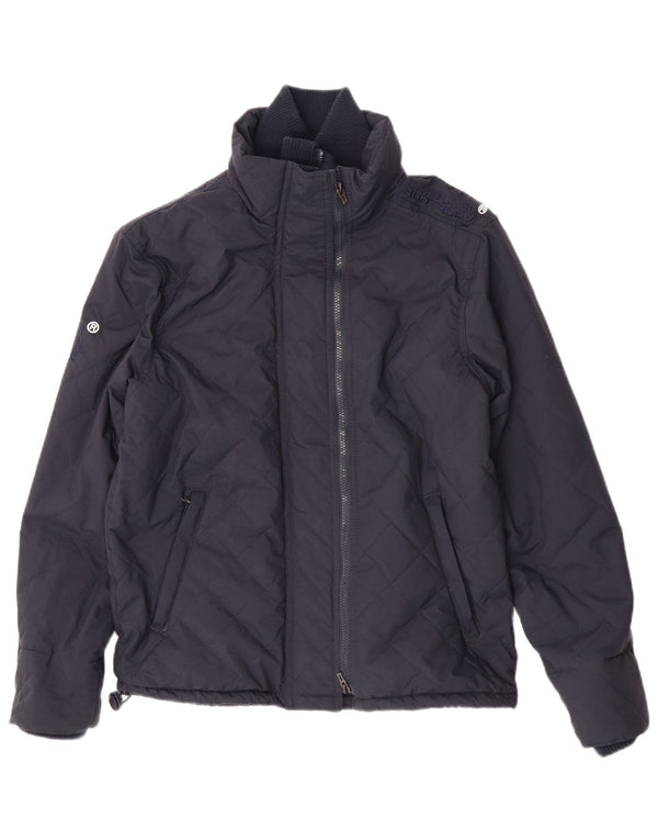 Superdry Veste matelassée pour hommes UK 38 Medium Navy Blue Nylon