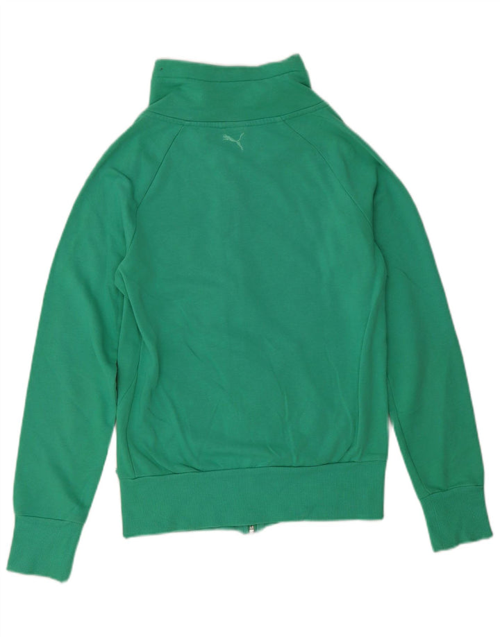 Puma Veste de survêtement graphique pour femme UK 10 Small Vert Coton