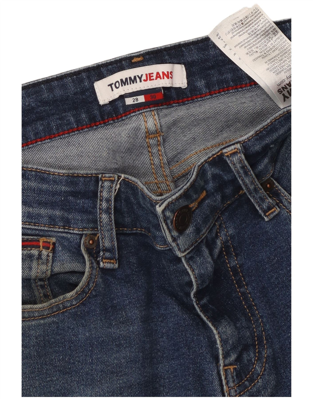 TOMMY HILFIGER Jean Slim Homme W28 L30 Bleu Coton