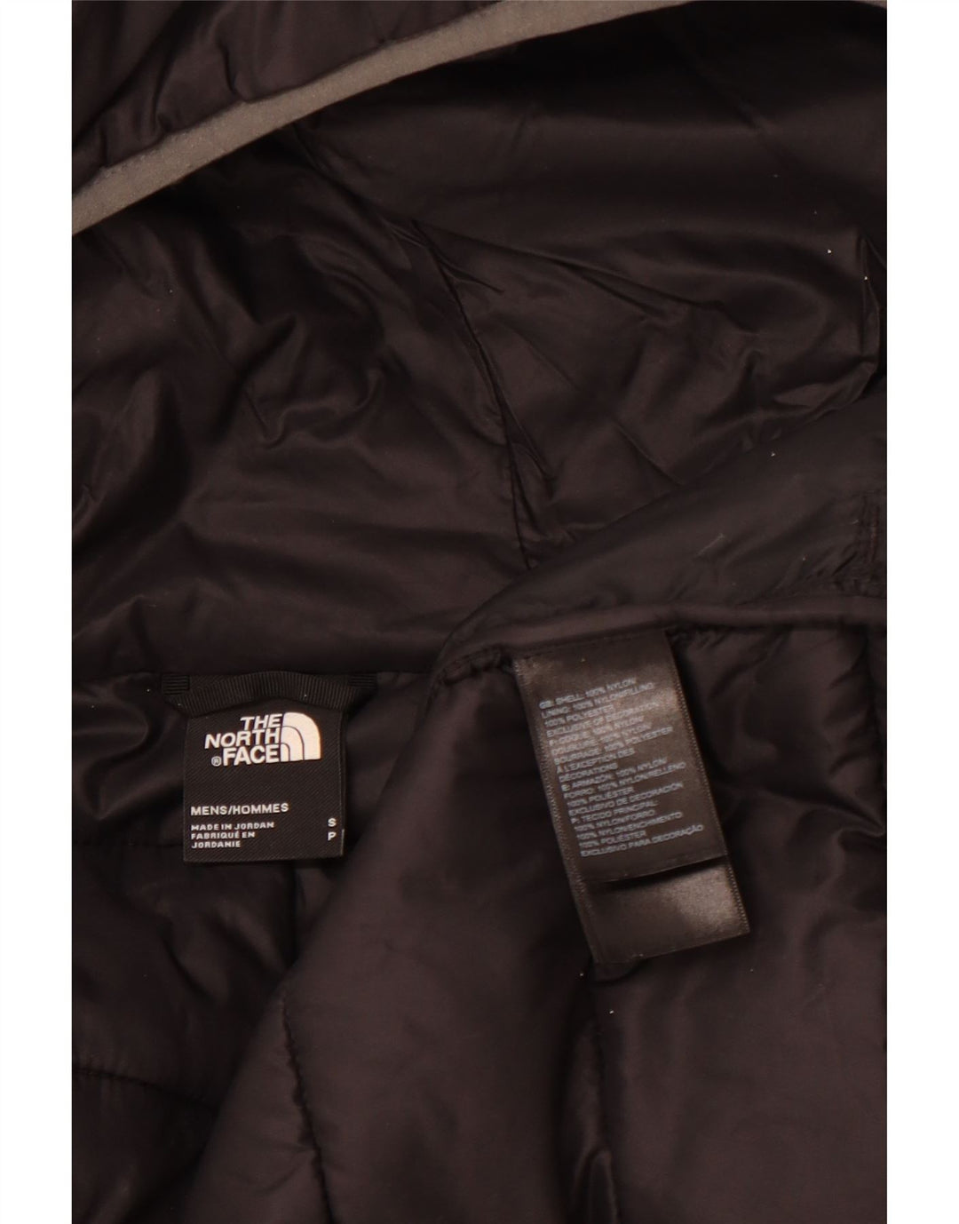 THE NORTH FACE Veste matelassée à capuche pour hommes UK 36 Small Black Nylon
