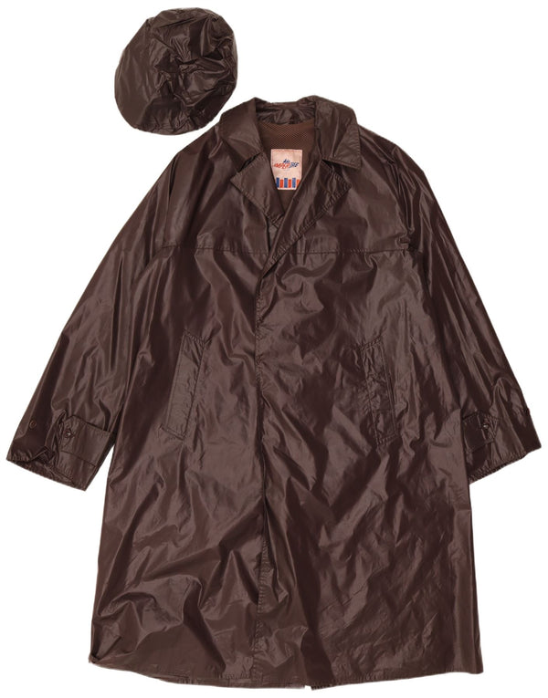 vintage Mens Milano Raincoat UK 40 Grand Marron