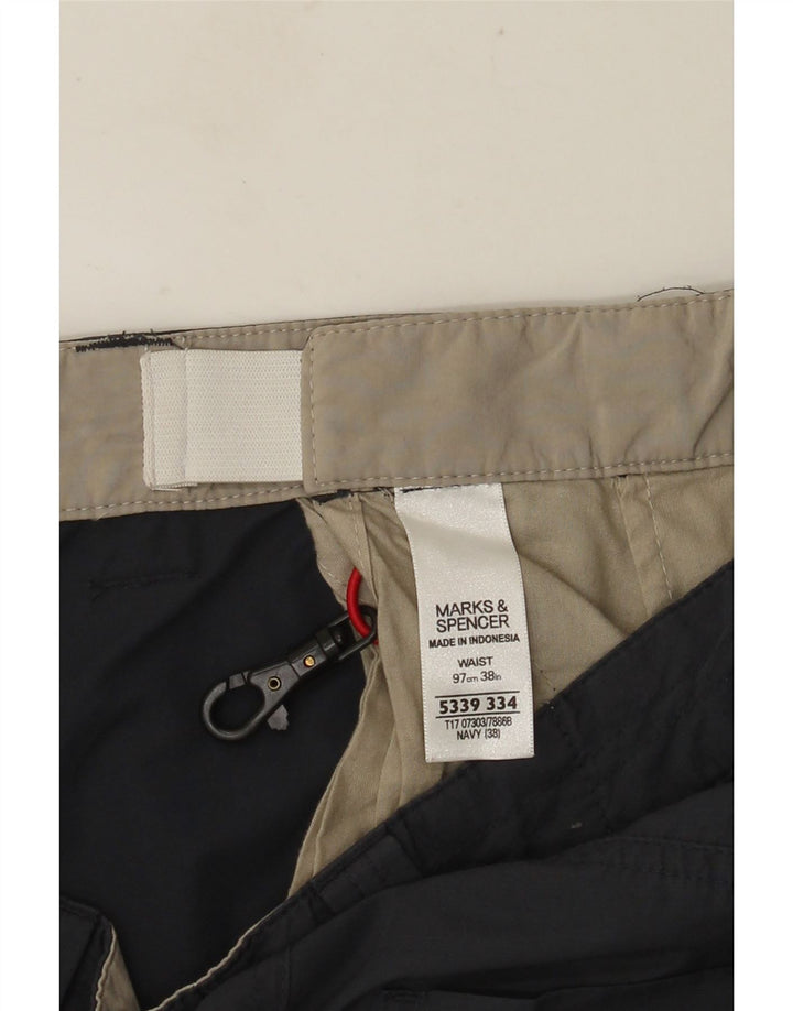 MARKS & SPENCER Short Cargo Homme W38 XL Gris Coton