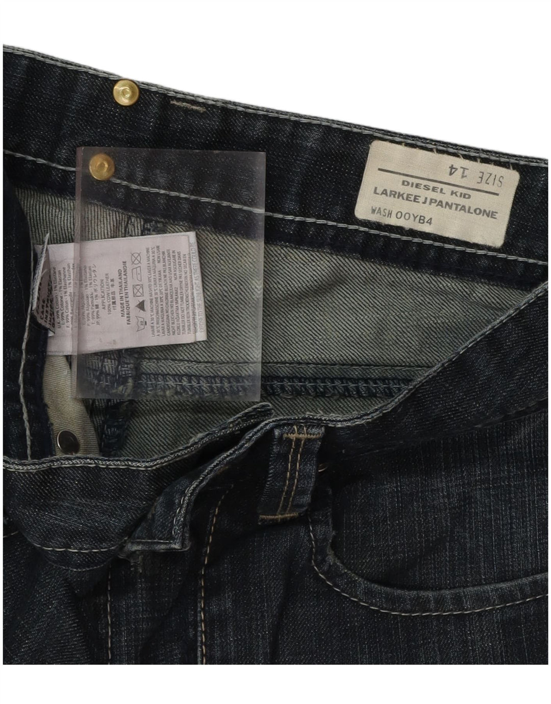 DIESEL Jean droit Larkee garçon 13-14 ans W30 L31 bleu marine coton