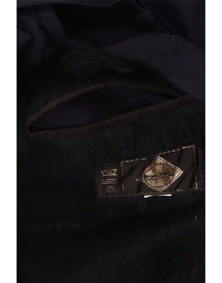 VINTAGE Mens Sherpa Overcoat UK 40 Large Bleu Marine