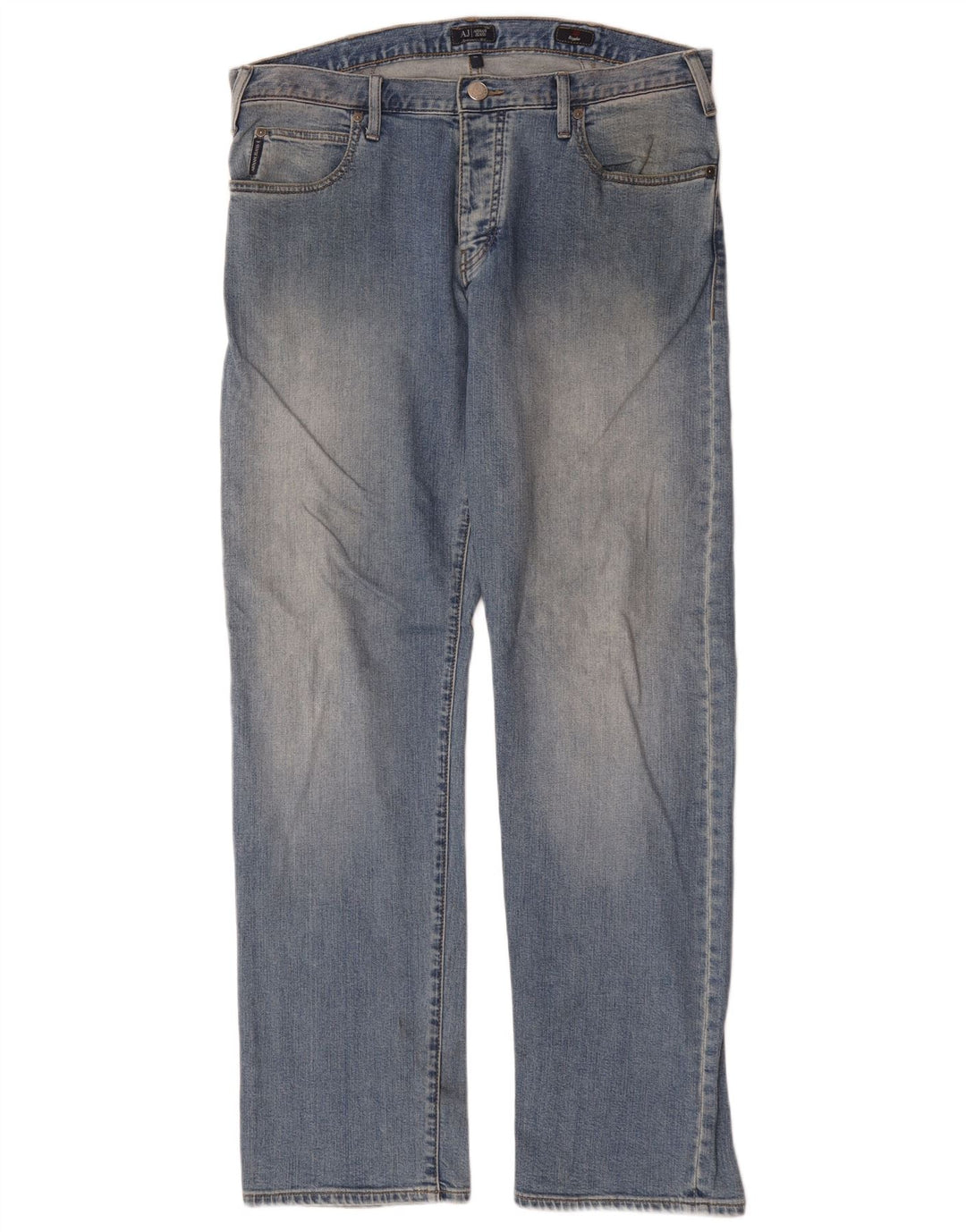 Armani Homme Jean Droit Regular W34 L33 Bleu Coton