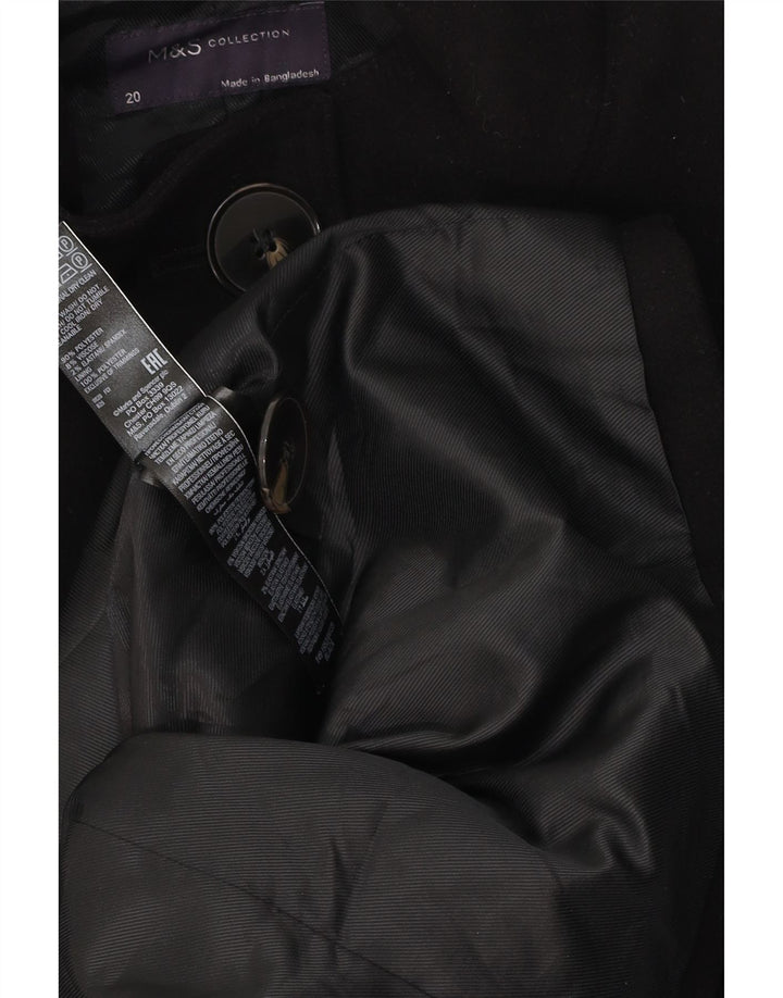Marks & Spencer Manteau Femme UK 20 2XL Noir Polyester