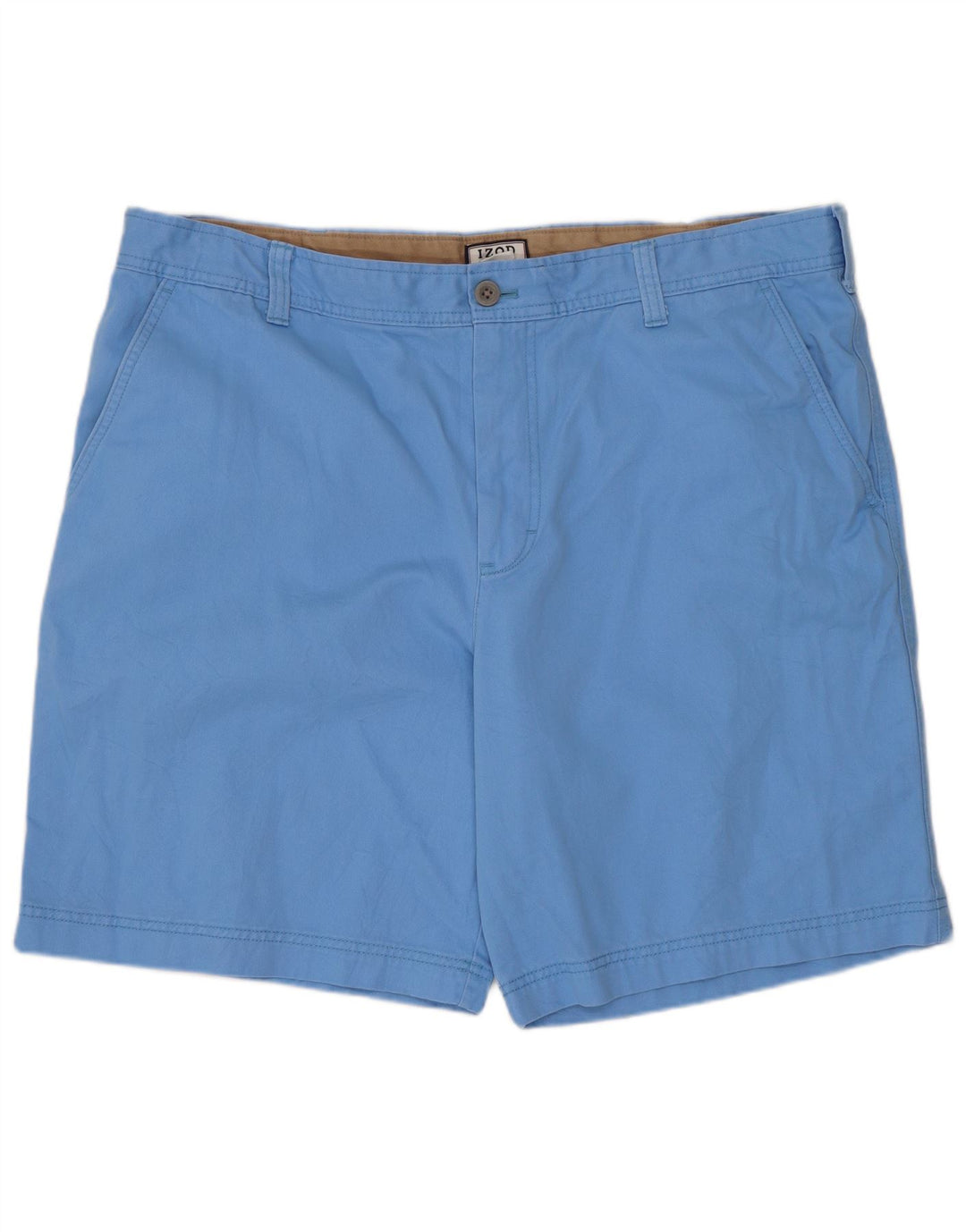 Izod Short Chino Homme W40 XL Bleu Coton