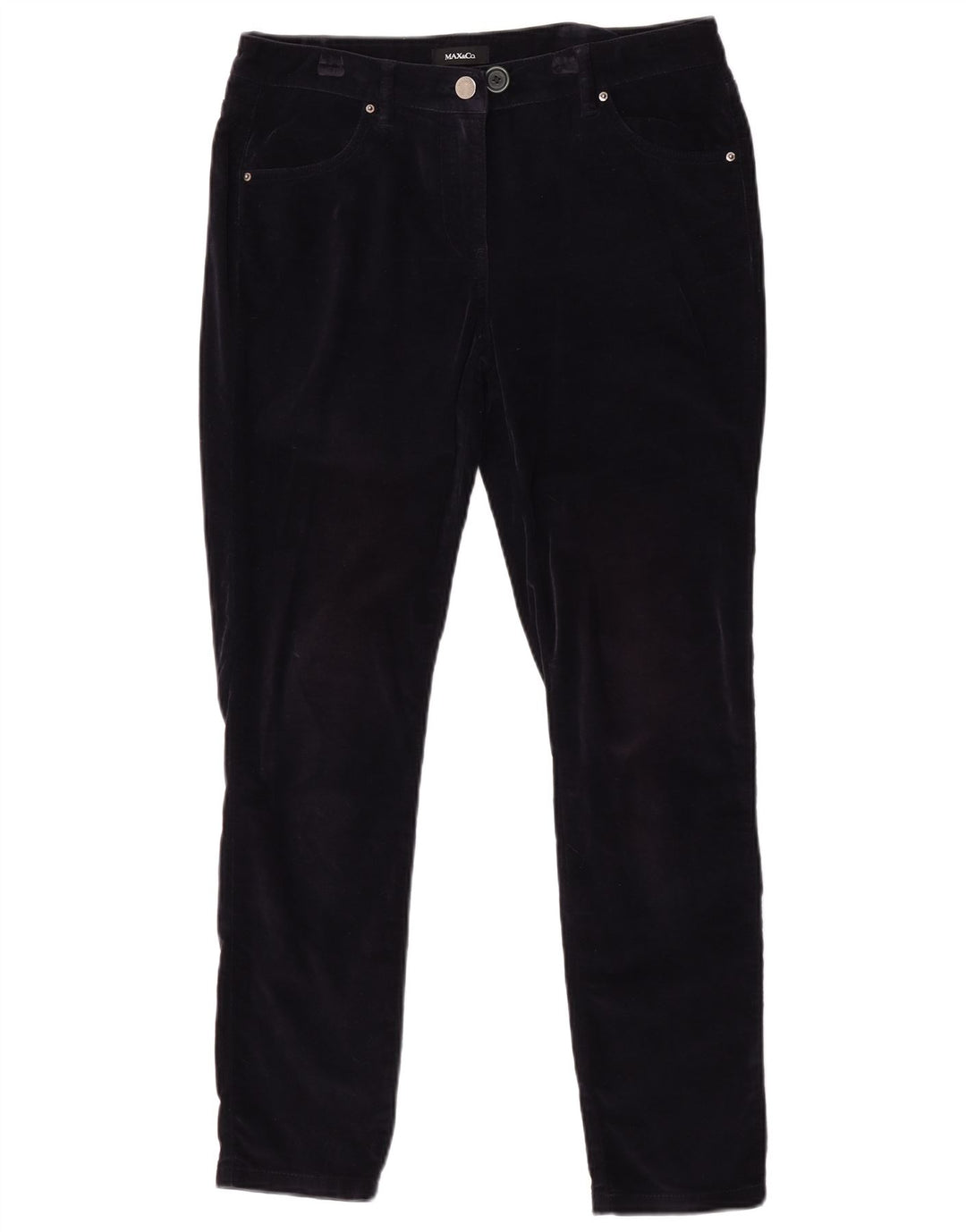 Max & Co. Pantalon Slim Casual Femme W32 L29 Bleu Marine