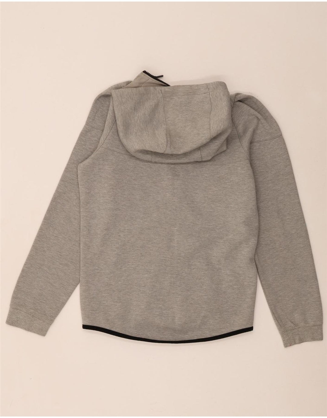 Nike Pull à capuche zippé pour homme Petit coton gris