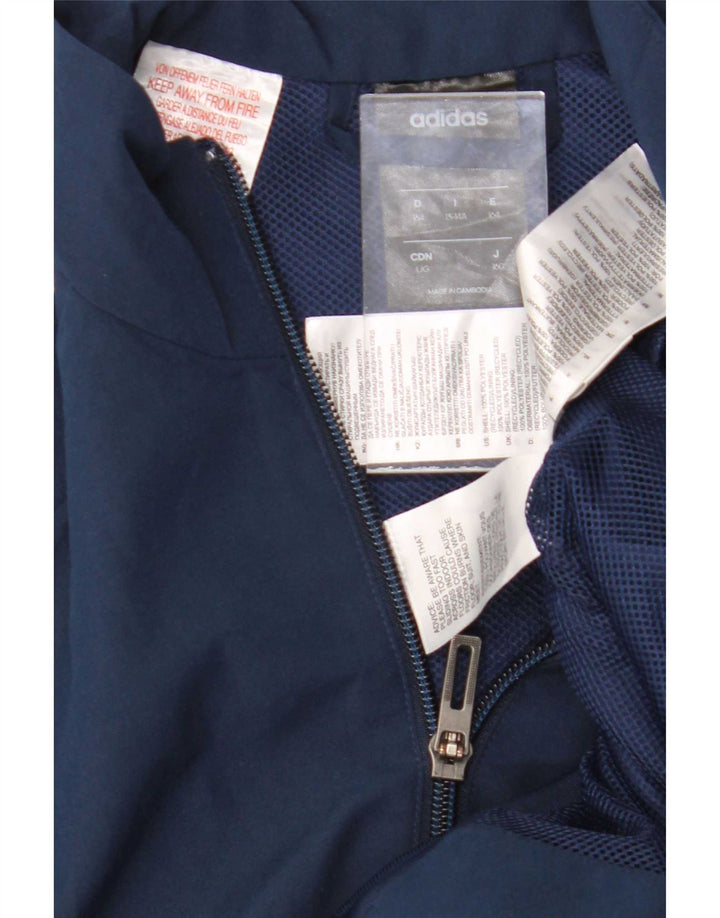 Veste de survêtement Adidas Garçon Climalite 13-14 ans Bleu Marine Polyester