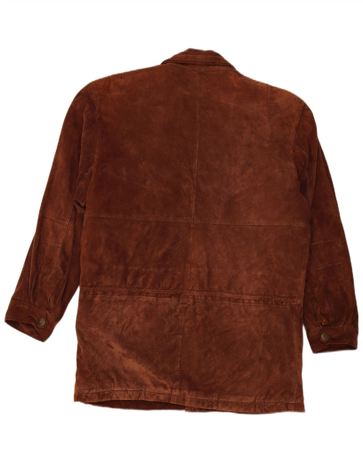 veste en daim homme vintage UK 42 XL Marron