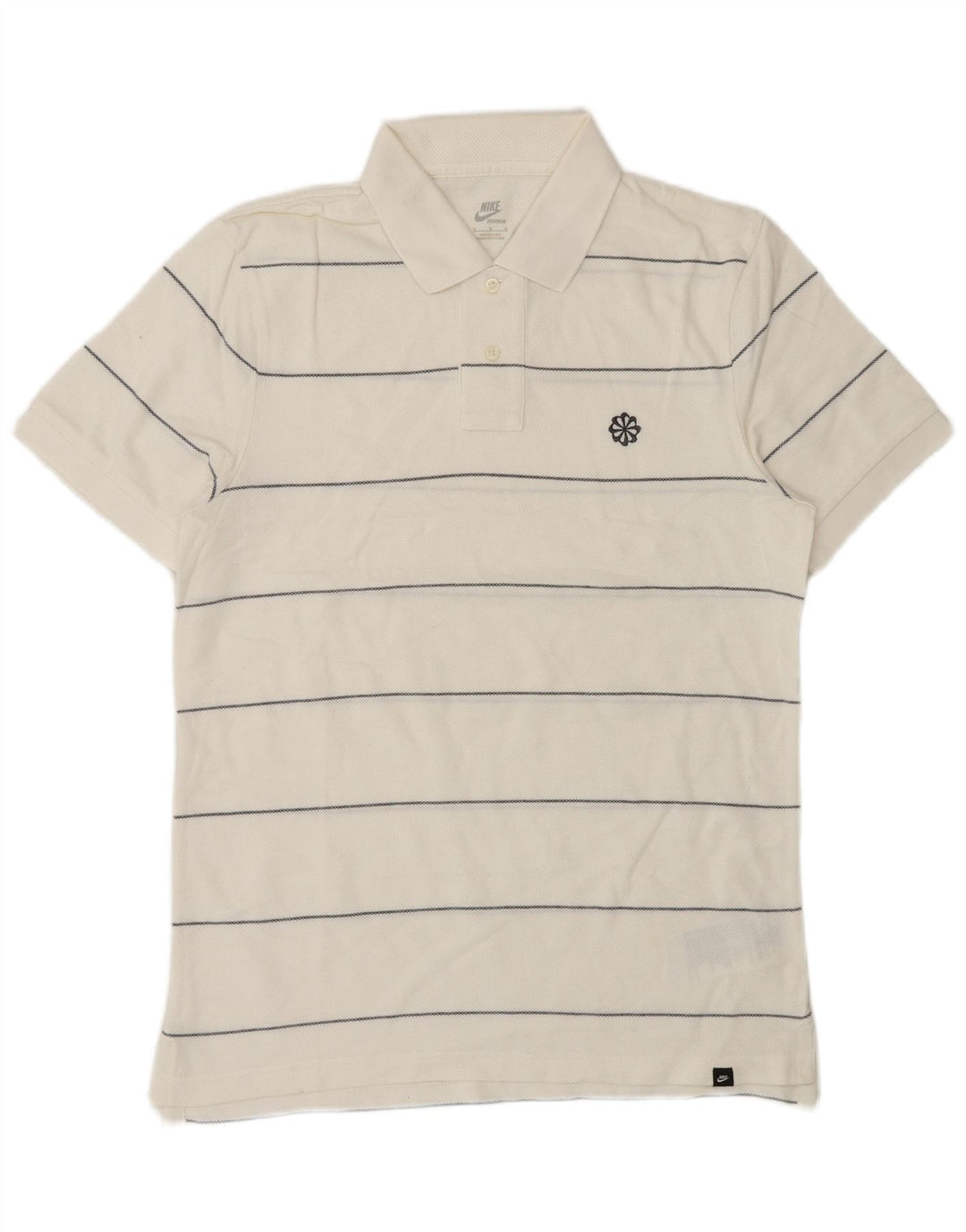 Polo Nike Homme Coton Rayé Blanc Moyen
