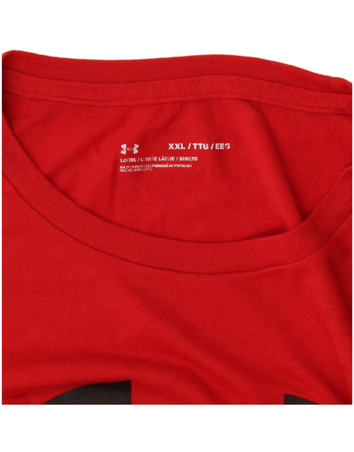Under Armour T-Shirt Graphique Homme 2XL Rouge