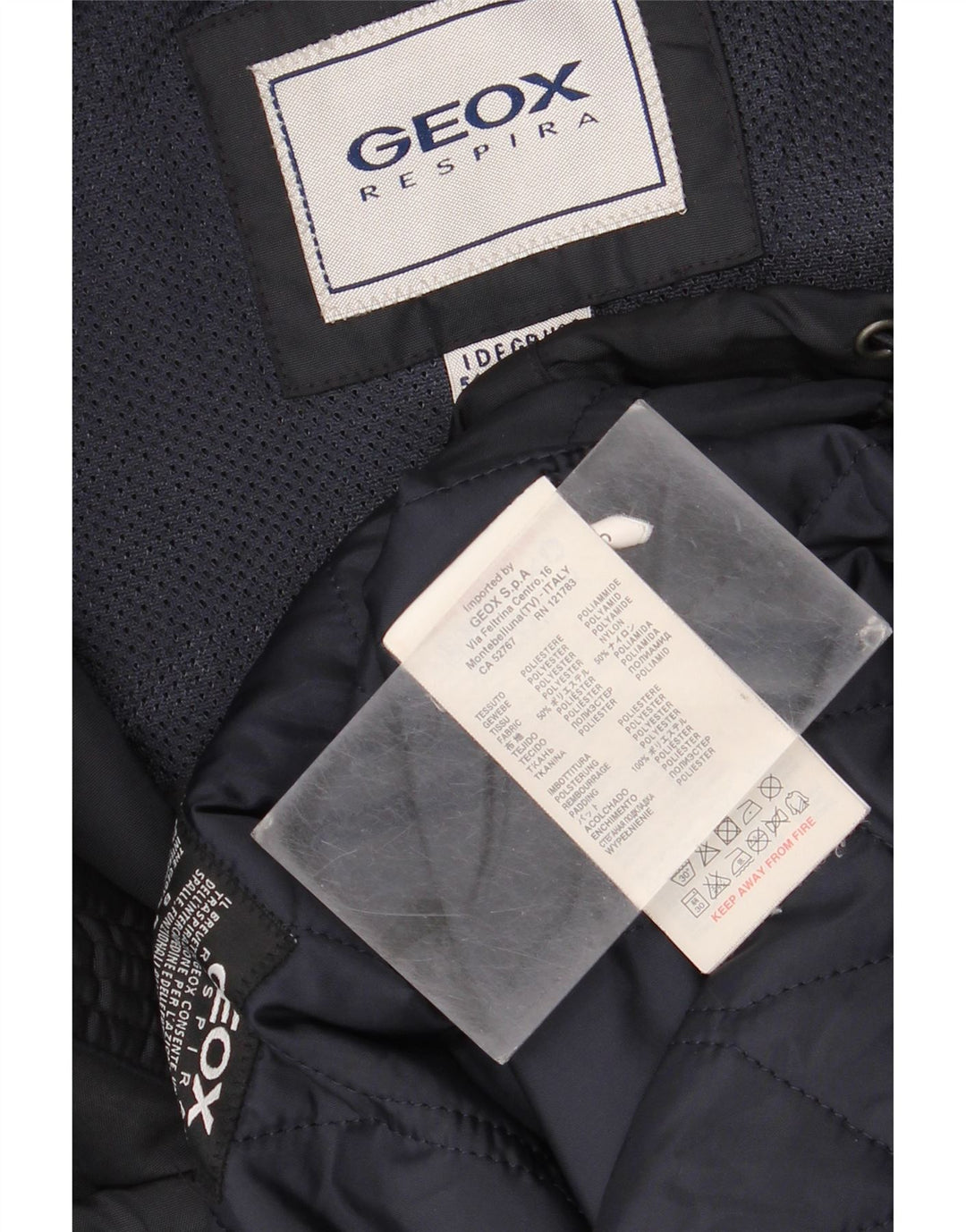 Geox Veste matelassée Respira pour homme UK 44 2XL Bleu marine Polyester