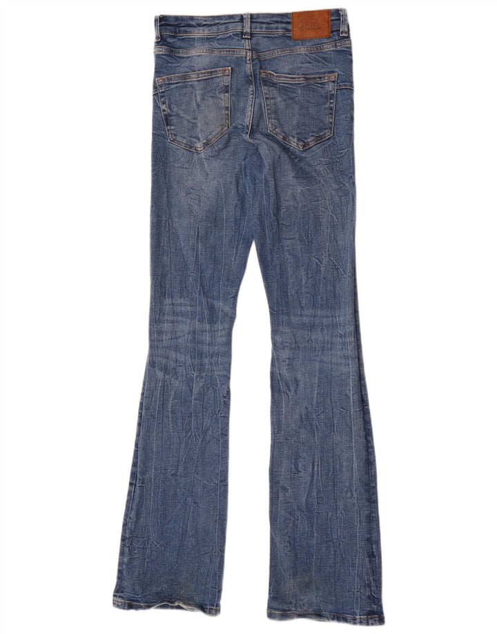Zara Femme Jean évasé EU 36 XS W26 L34 Bleu