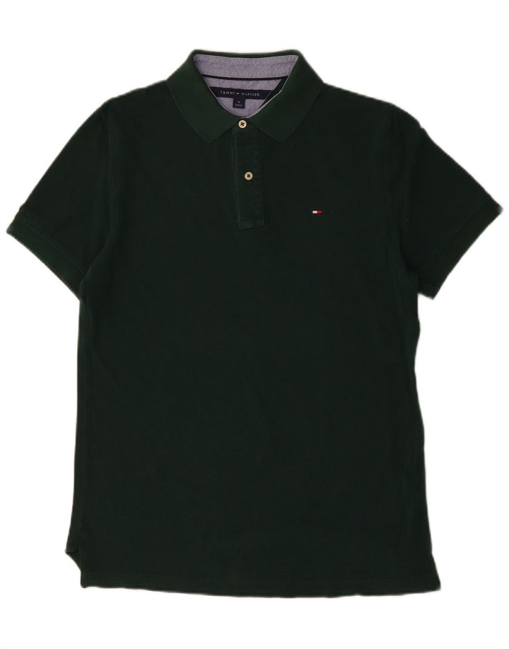 Tommy Hilfiger Polo Homme Vert Moyen Coton