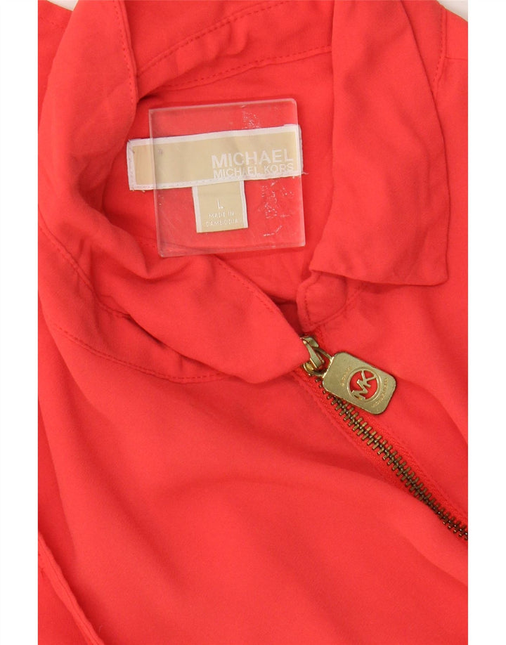 MICHAEL KORS Chemisier sans manches pour femme UK 14 Large Rouge