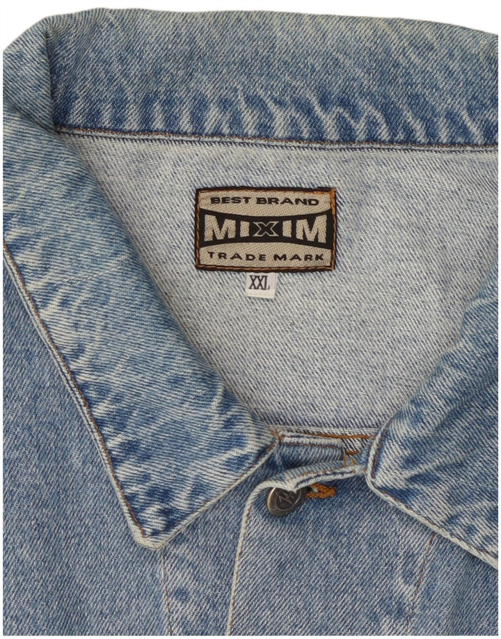Veste en denim femme vintage UK 20 2XL Coton Bleu