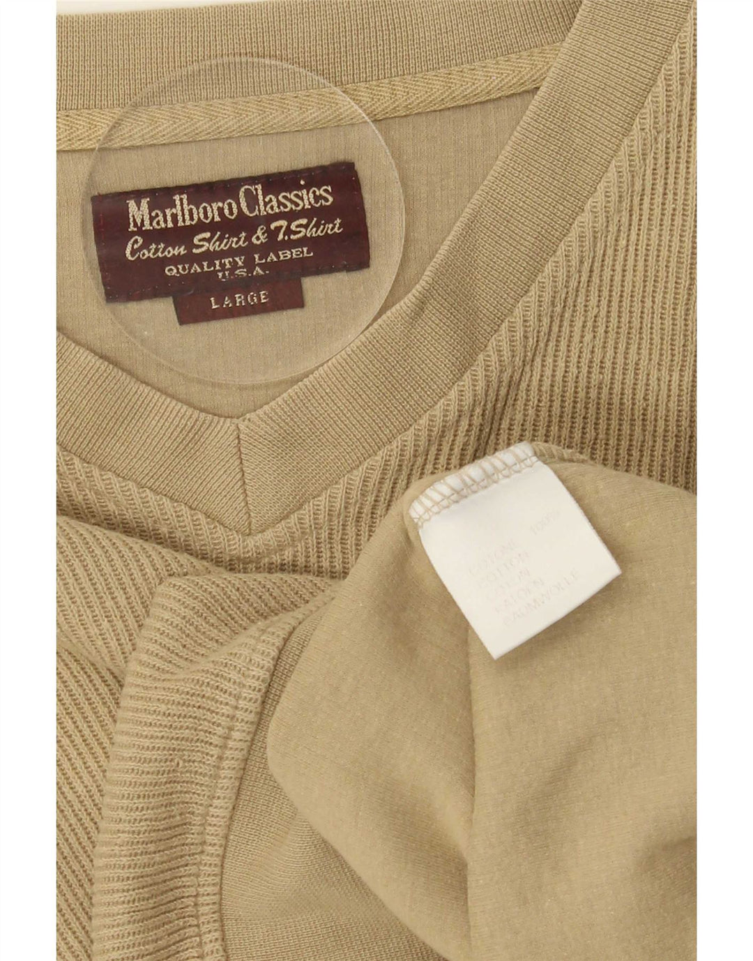 Marlboro Classics Haut à manches longues pour homme en coton kaki Taille L