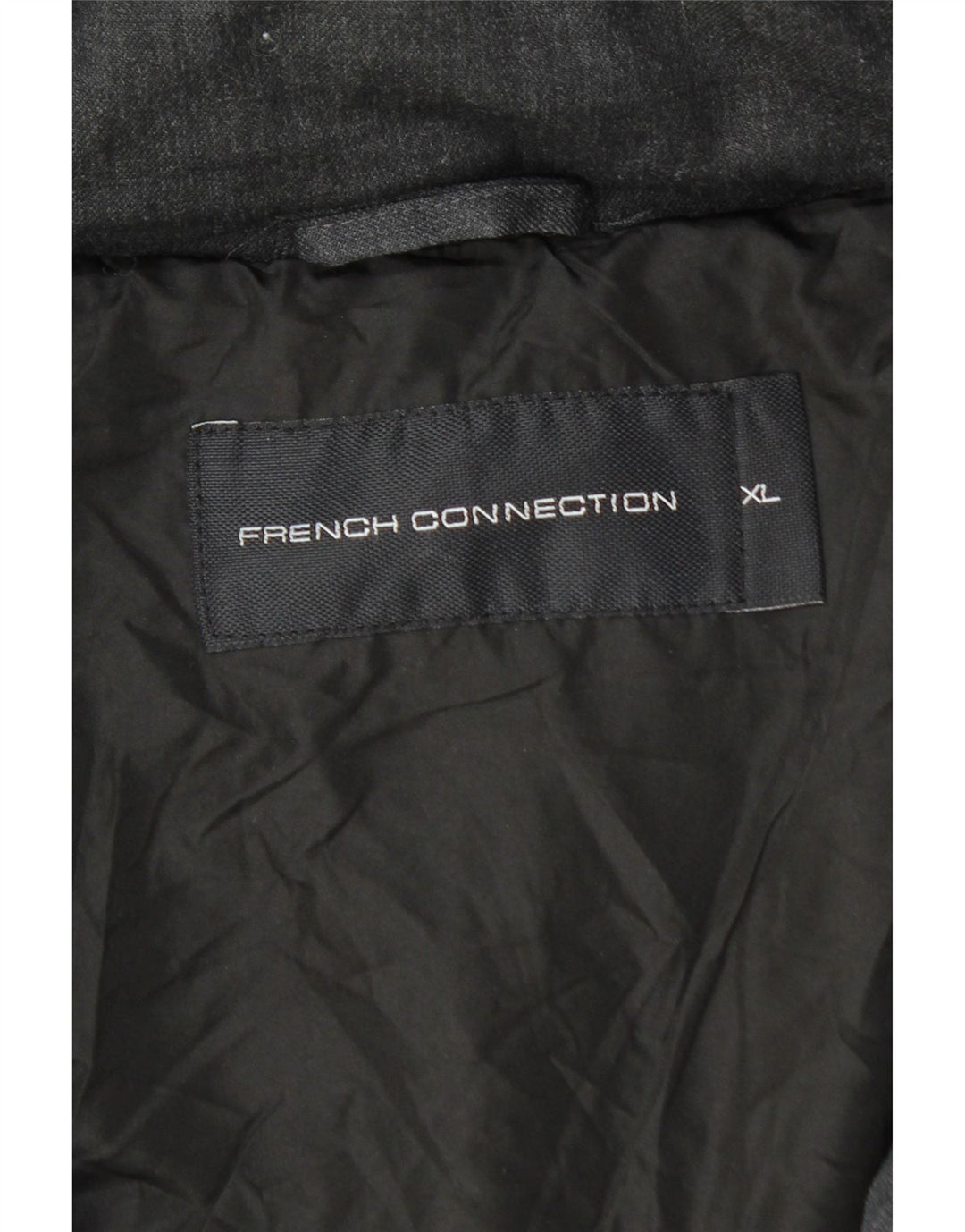 French Connection Veste matelassée à capuche pour homme UK 42 XL Laine noire