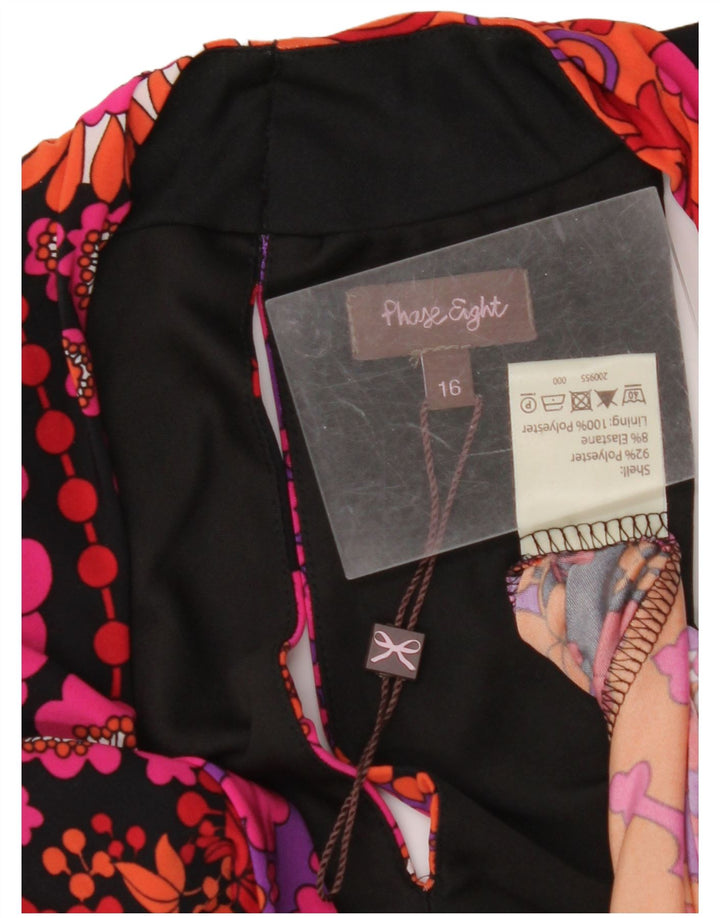 PHASE EIGHT Robe longue sans manches pour femme UK 16 Grand motif floral multicolore