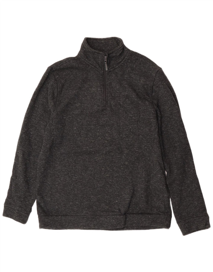 Mountain Warehouse Sweat-shirt à col zippé pour homme XL Noir moucheté
