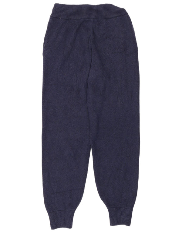 Jack Wills Pantalon de survêtement en tricot pour femme UK 10 Small Bleu marine