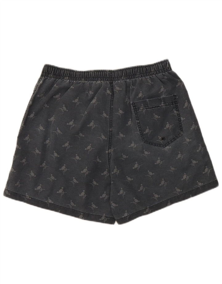 Zara Short De Bain À Motif Abstrait Nylon Gris Moyen Homme