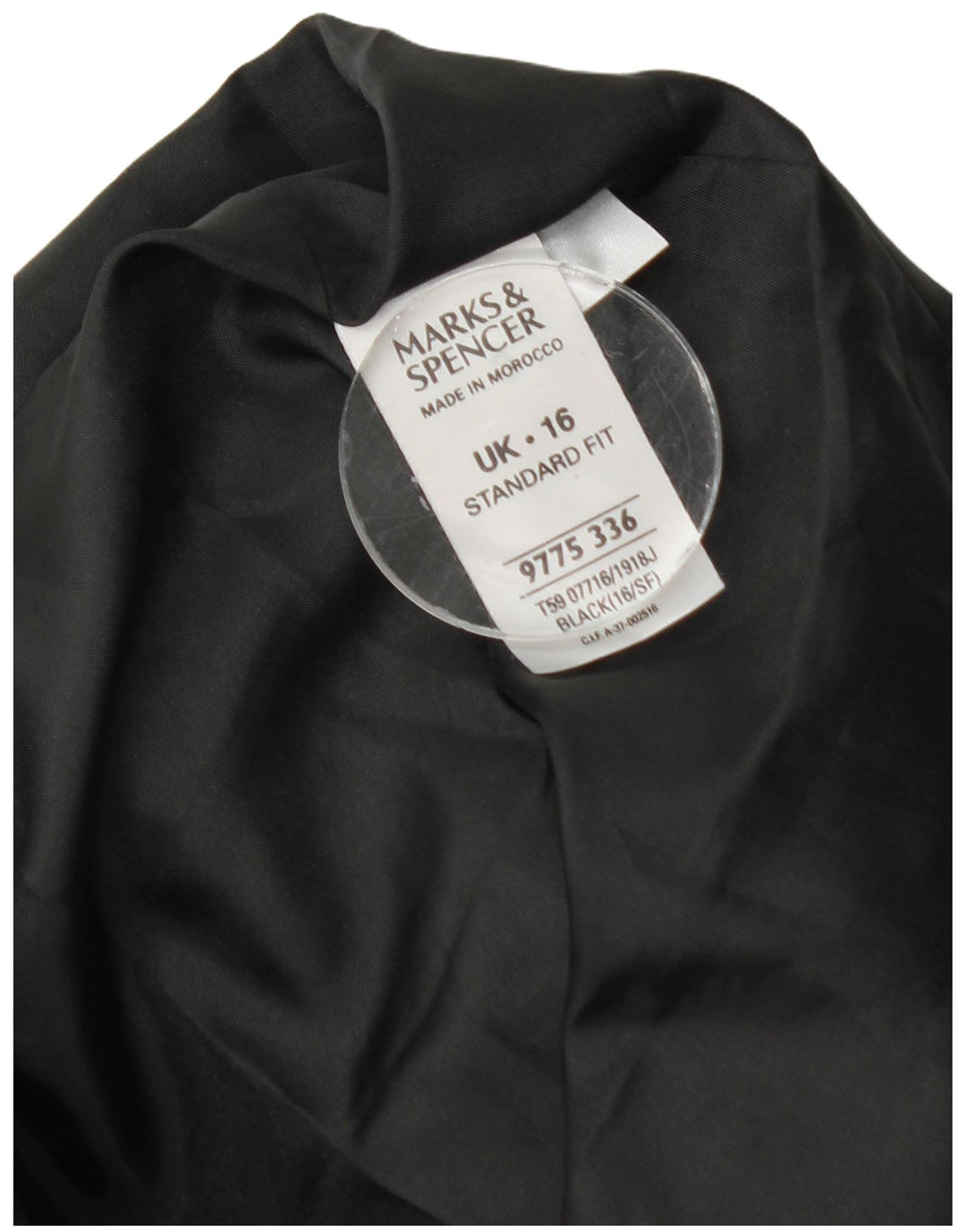 Marks & Spencer Veste blazer à 4 boutons pour femme UK 16 Large Noir