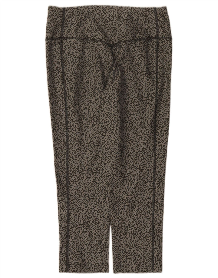Nike Legging Capri Dri Fit à motif abstrait pour femme UK 10 Petit Gris