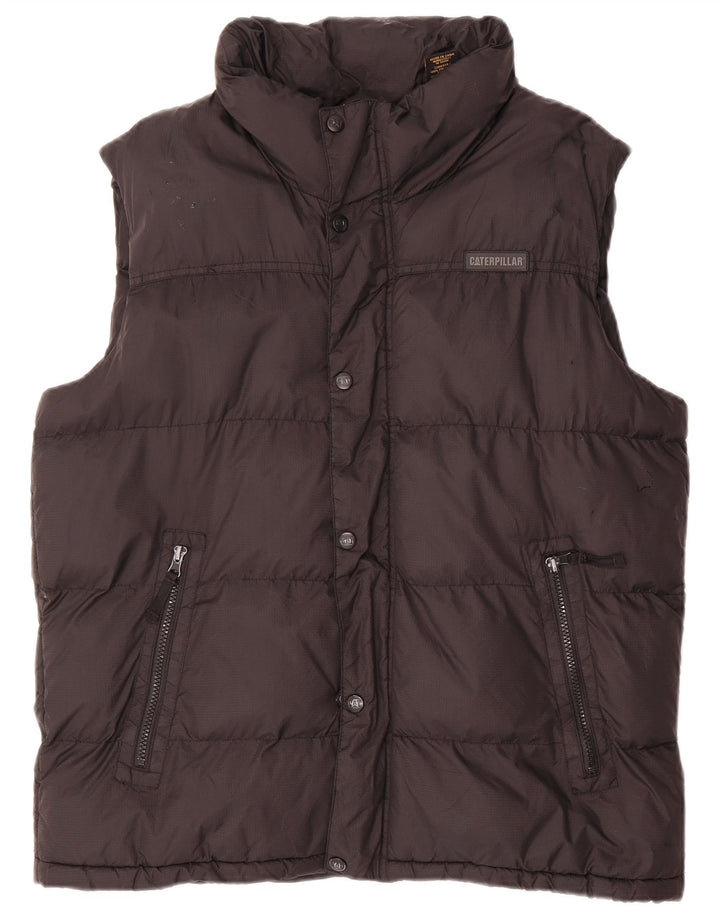 Caterpillar Gilet rembourré pour homme UK 40 Large Noir Nylon