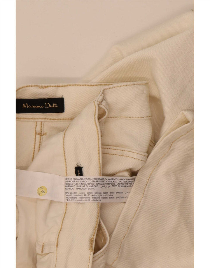 Massimo Dutti Jean droit pour femme EU 40 Medium W30 L29 Coton blanc cassé
