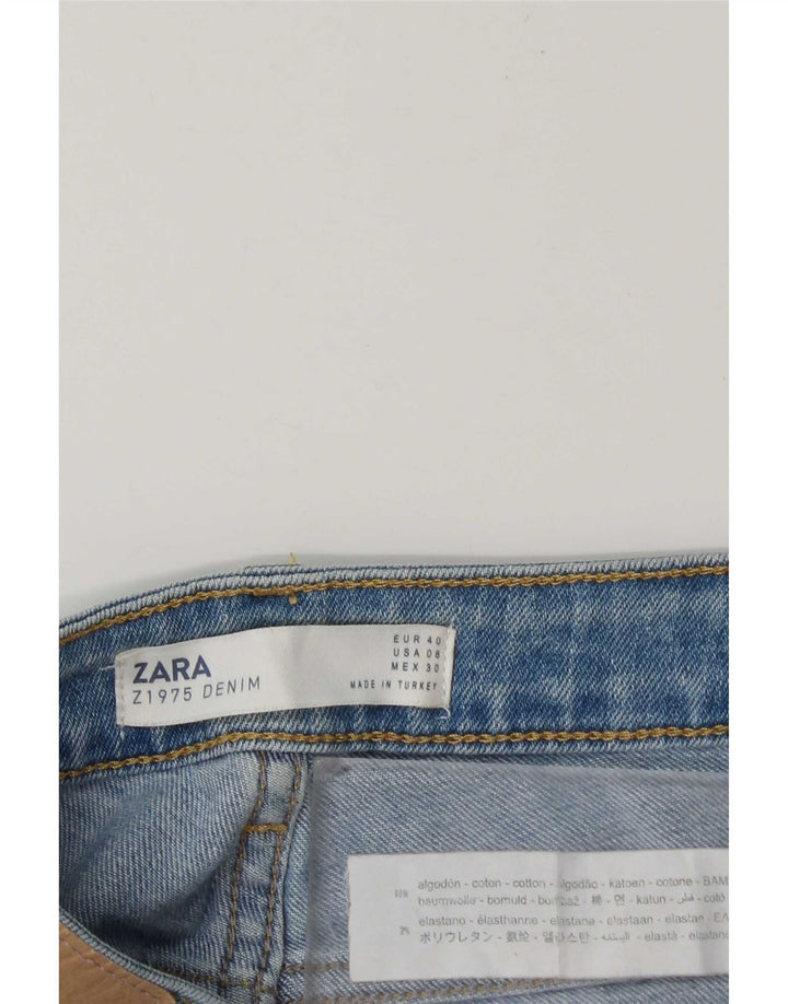 Zara Jean Slim Femme EU 40 Moyen W30 L29 Bleu Coton