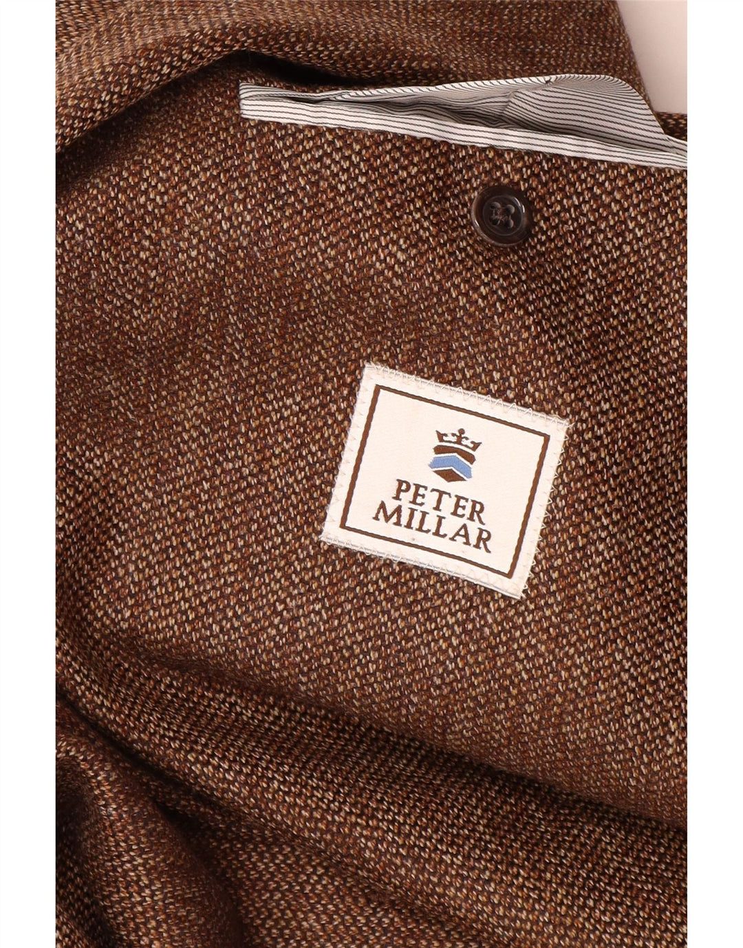PETER MILLAR Veste blazer 2 boutons pour homme UK 40 Large Marron