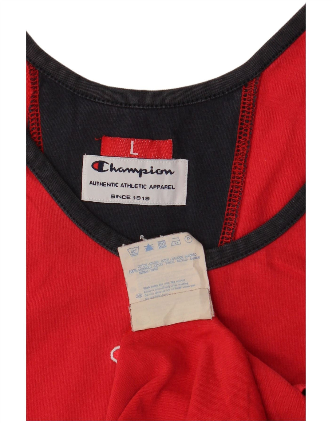 Champion Débardeur Homme Large Rouge Colourblock Coton