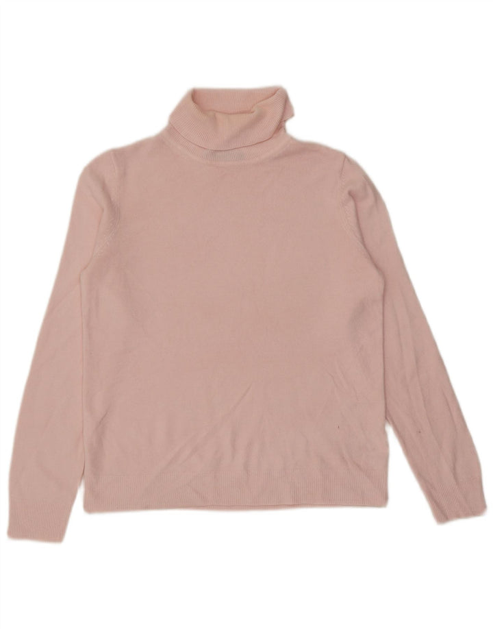 Marks & Spencer Pull col roulé pour femme UK 12 Acrylique rose moyen