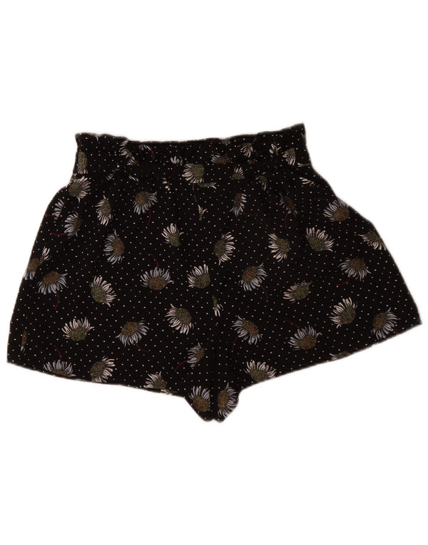 Topshop Short décontracté pour femme UK 10 Petit W26 Noir Floral Polyester