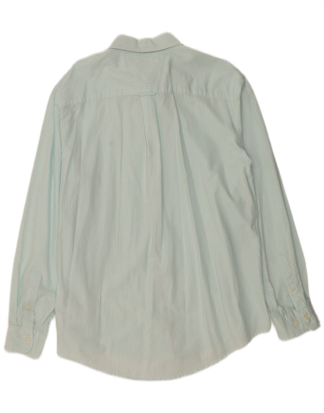 TOMMY HILFIGER Chemise Homme XL Turquoise Pinstripe Coton